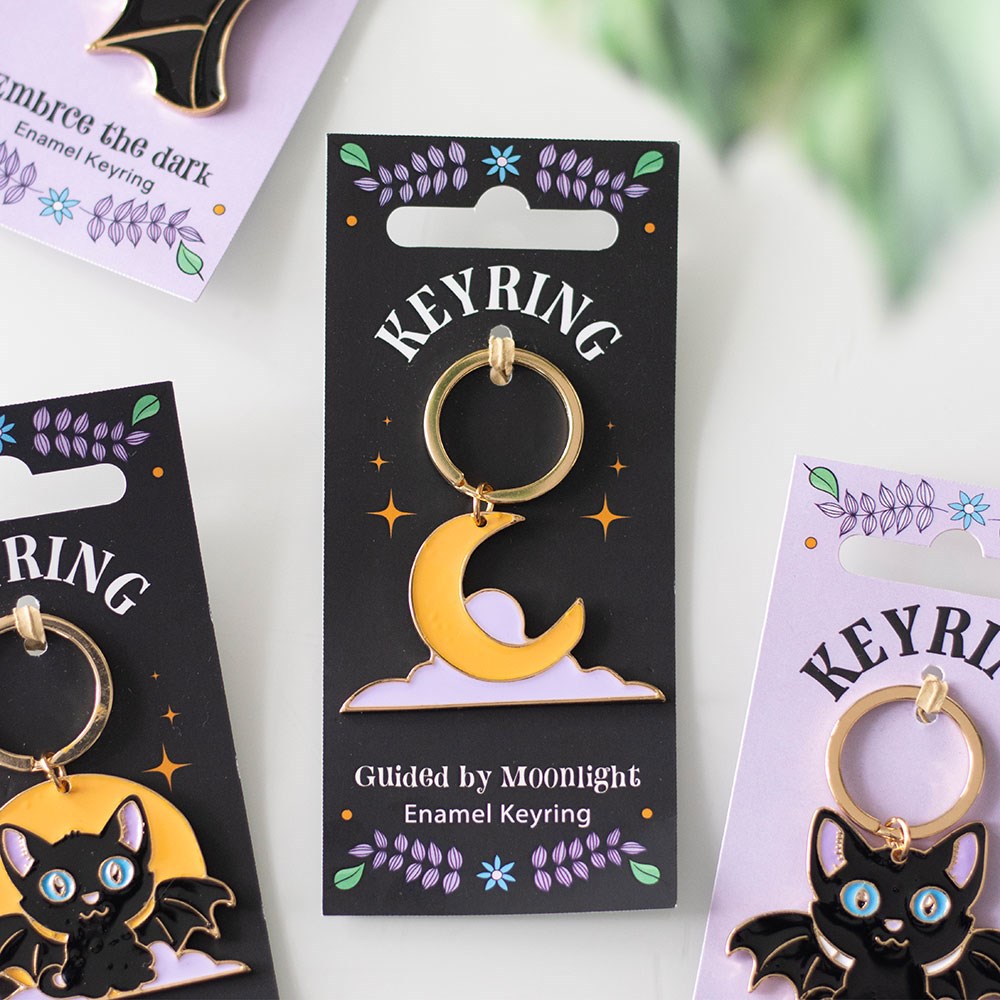 Guided by Moonlight Keyring