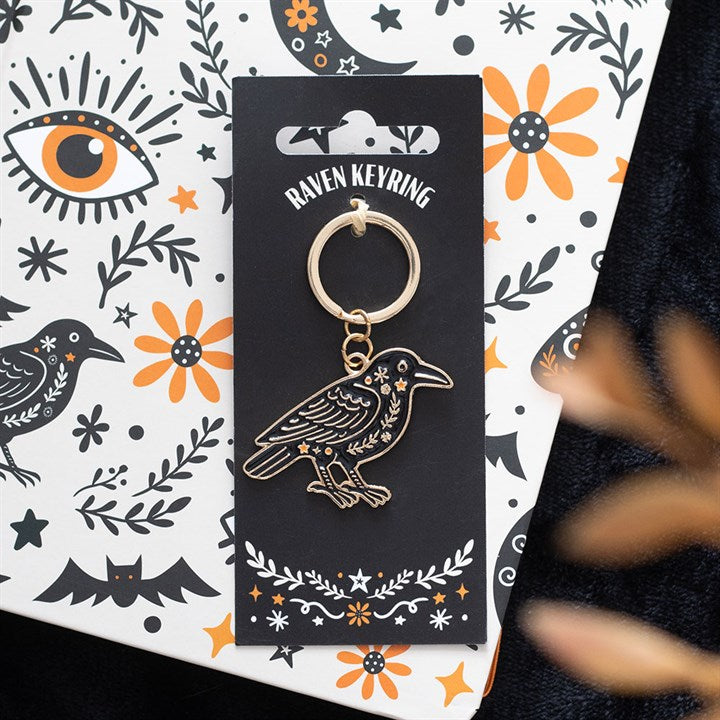 Folk Raven Keyring