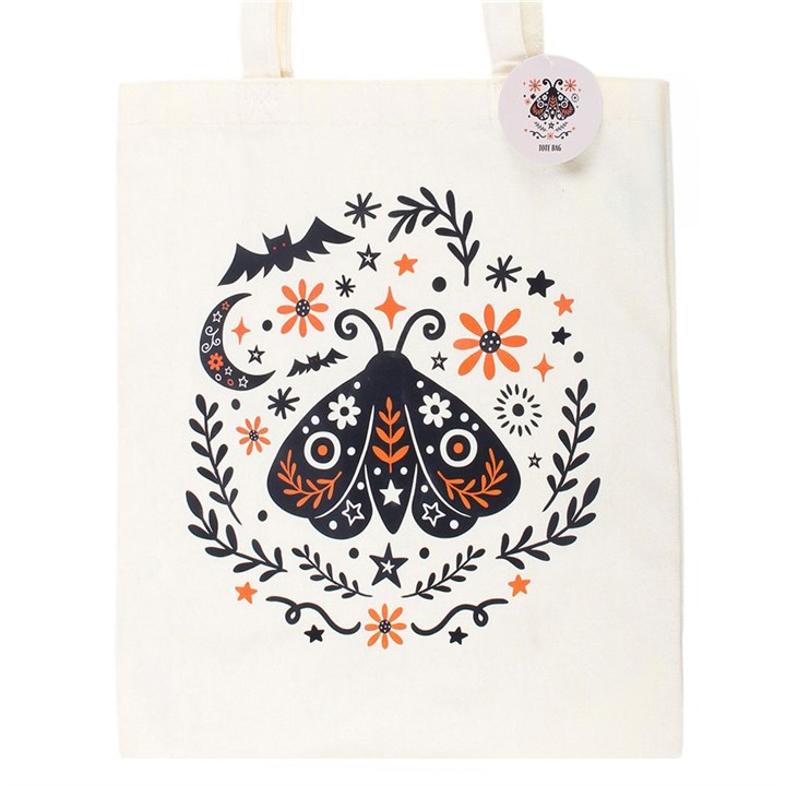 Folk Moth Tote Bag