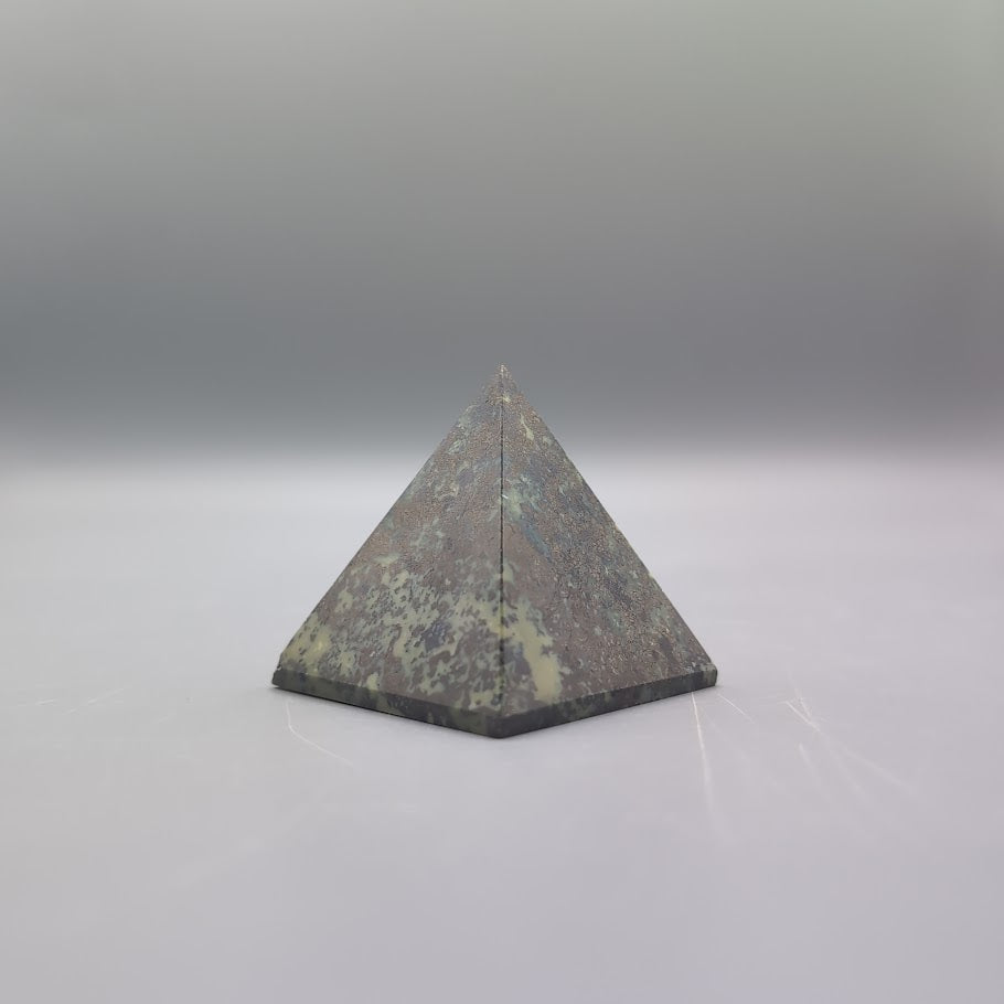 Serpentine & Pyrite Pyramid
