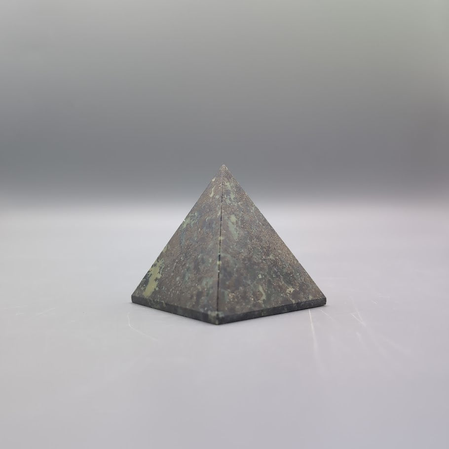 Serpentine & Pyrite Pyramid