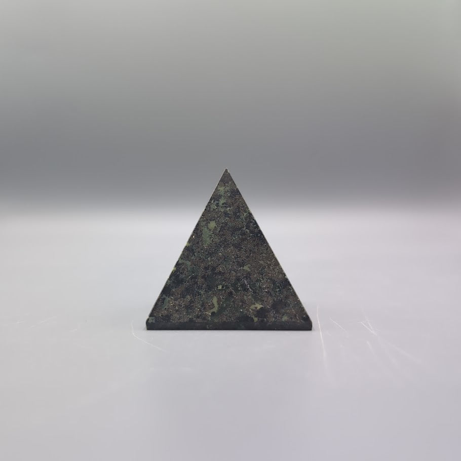 Serpentine & Pyrite Pyramid