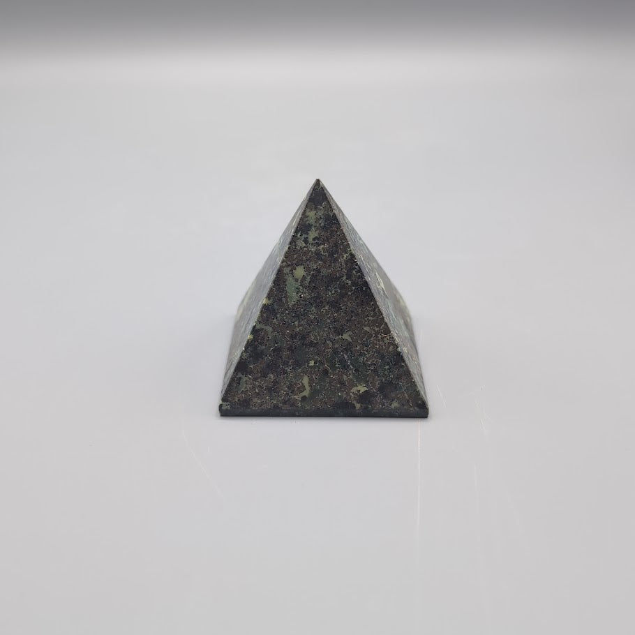 Serpentine & Pyrite Pyramid