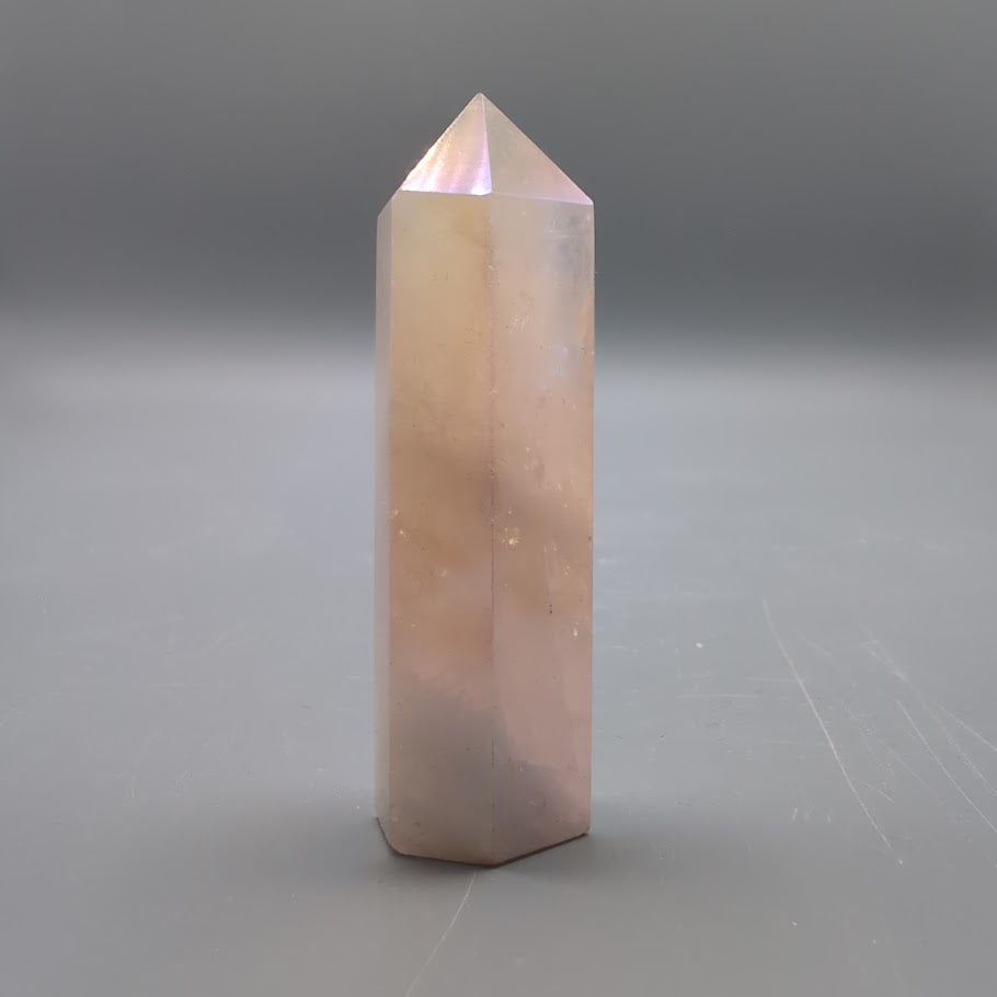 Rose Aura Quartz Tower