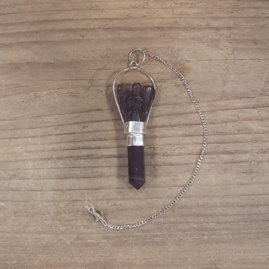 Angel Pendulum Spiritual Stone with Ring