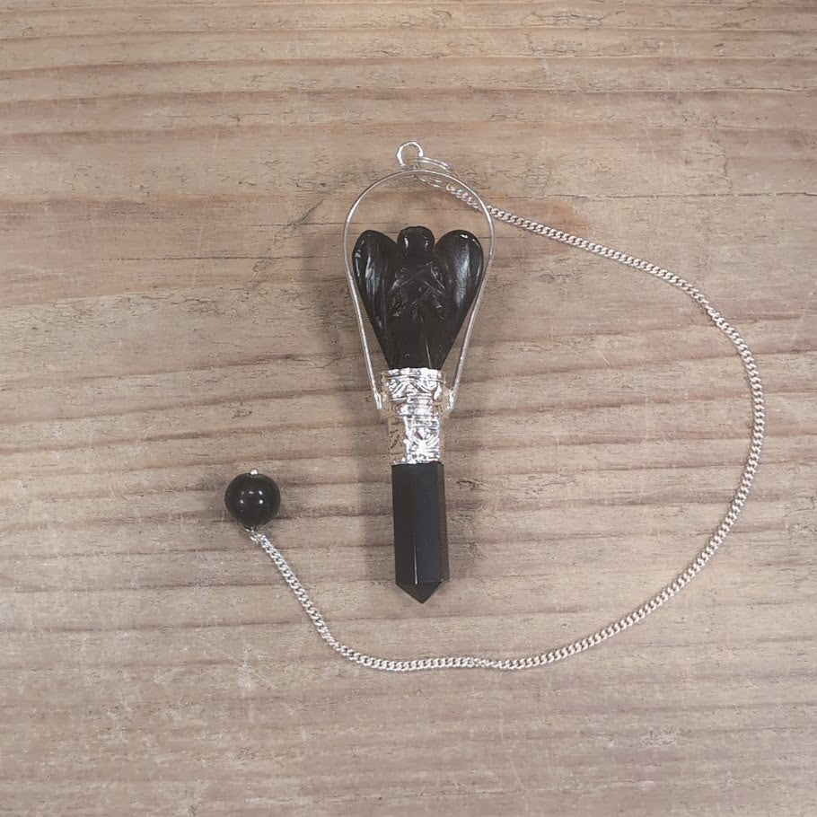 Angel Pendulum Spiritual Stone with Ring