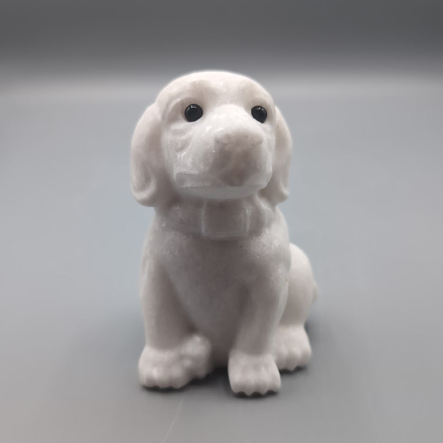 Marble Dog Carving