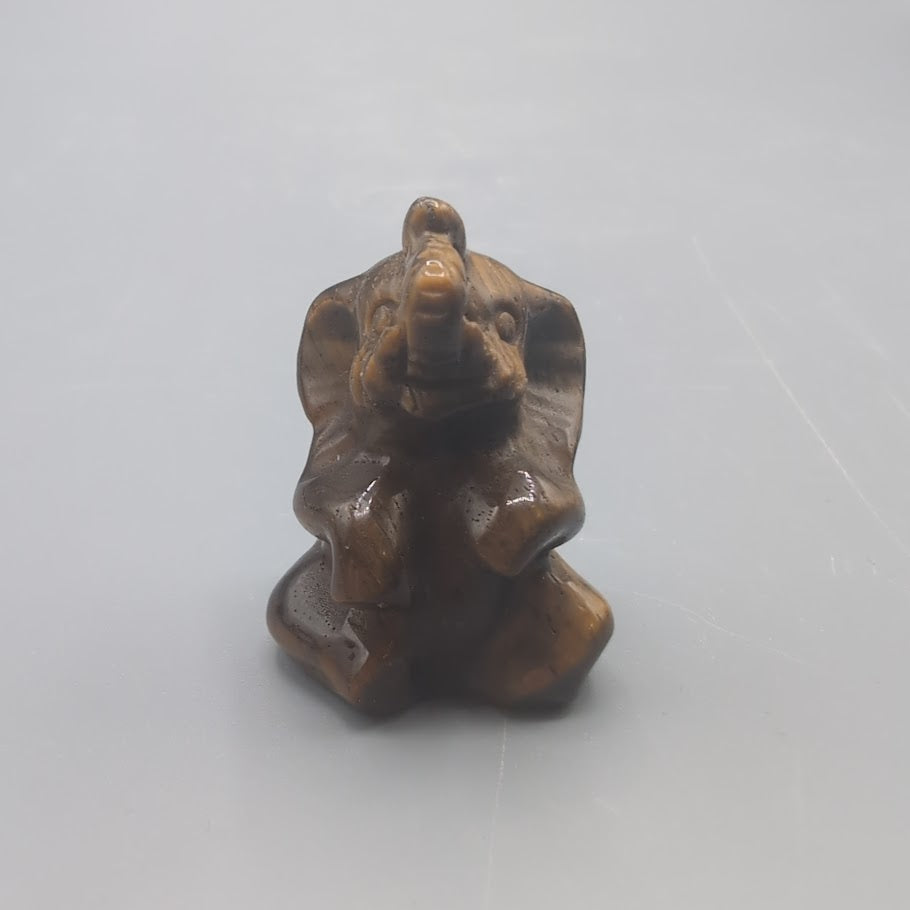 Sitting Elephant Carving
