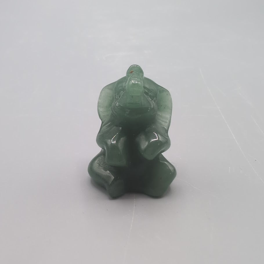 Sitting Elephant Carving