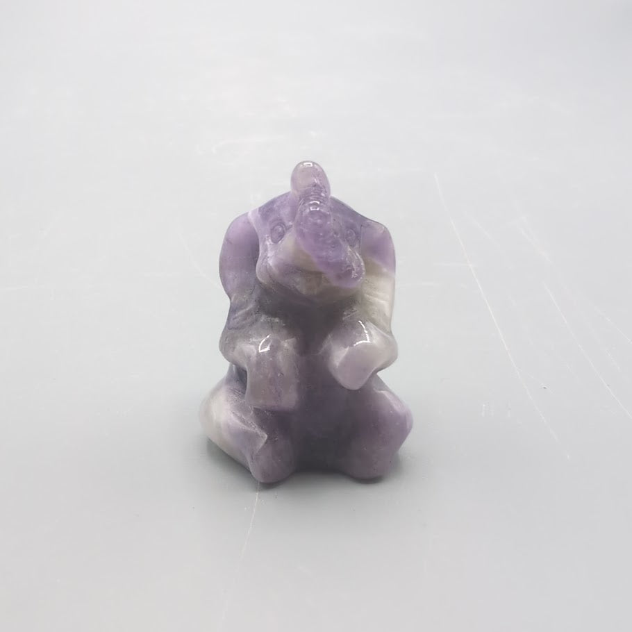 Sitting Elephant Carving