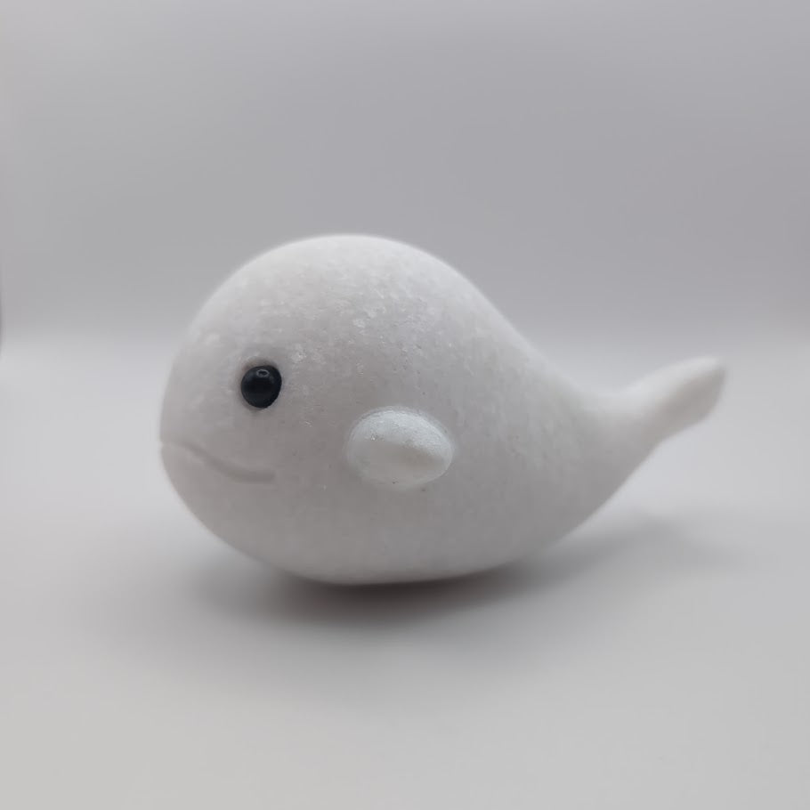 Marble Whale Carving