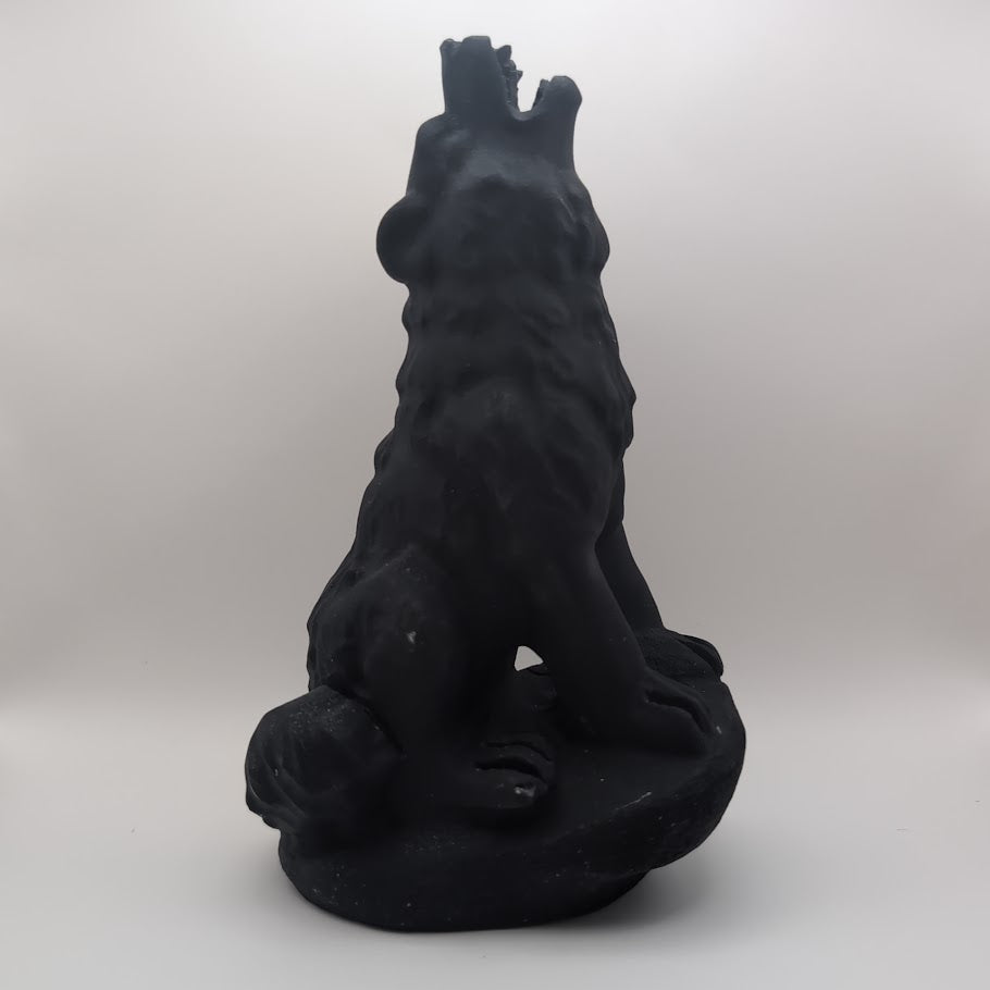 Obsidian Wolf Carving