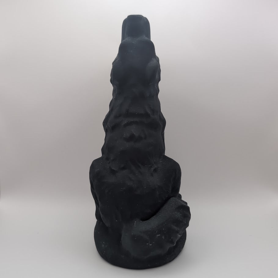 Obsidian Wolf Carving