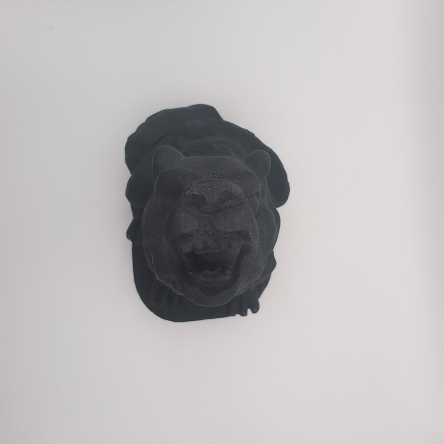 Obsidian Wolf Carving