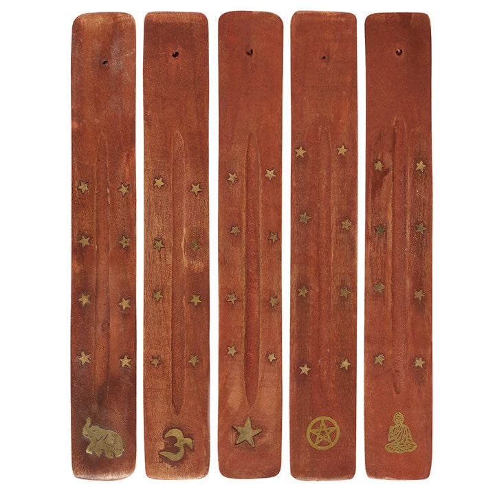 Wooden Incense Holder with Inlay
