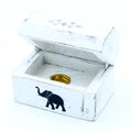 Mini Incense Cone Smoke Box - White Washed Wood