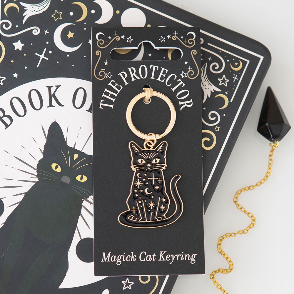 Protector Black Cat Magick Keyring