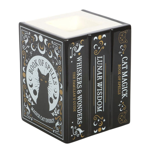 Black Cat Book of Spells Oil Burner and Wax Warmer