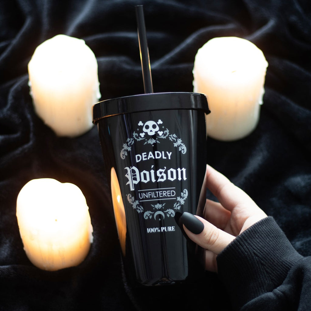 Deadly Poison Tumbler with Straw