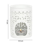 White Matte Cut Out Oil Burner and Wax Warmer