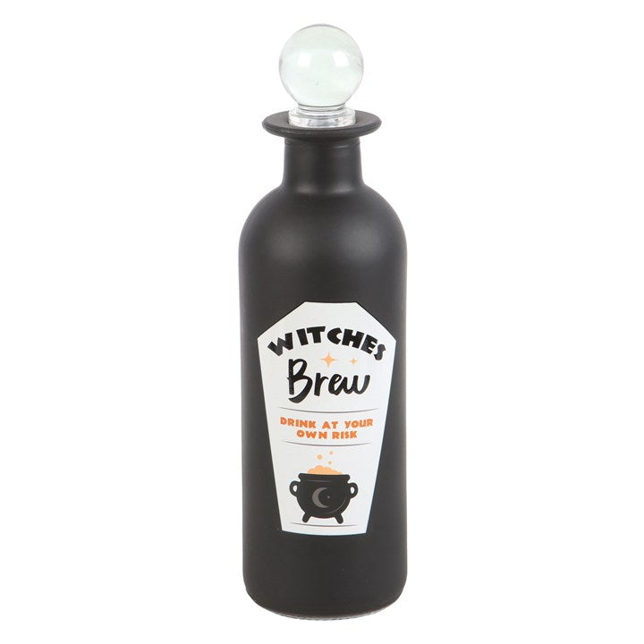 Witches Brew Decorative Glass Potion Bottle