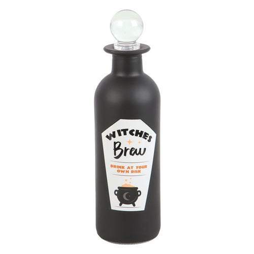 Witches Brew Decorative Glass Potion Bottle