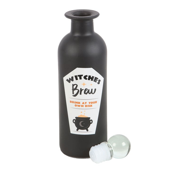 Witches Brew Decorative Glass Potion Bottle