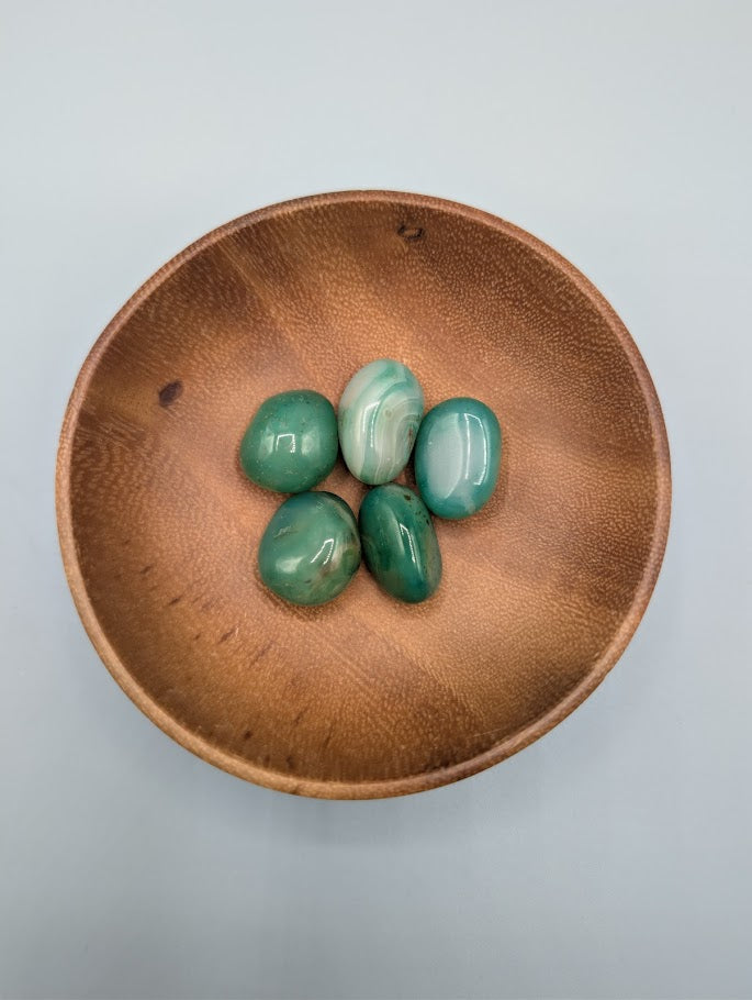 Green Agate Tumble