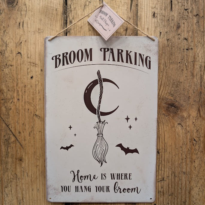 Broom Parking Metal Sign
