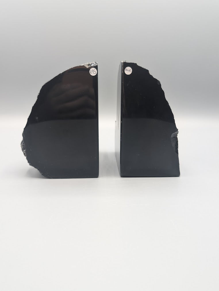 Black Obsidian Bookends