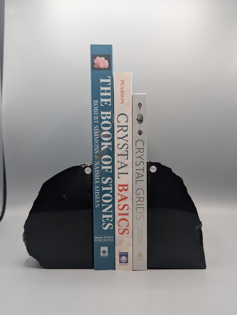 Black Obsidian Bookends