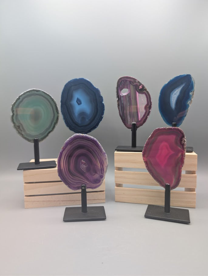 Agate Slice on Stand