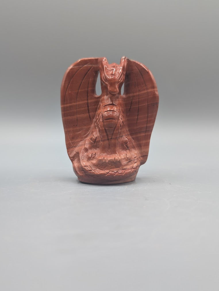 Red Jasper Dragon Carving