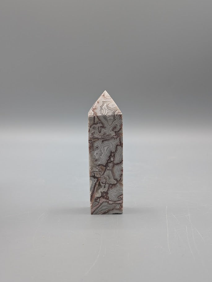 Mexcian Crazy Lace Agate Obelisk