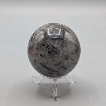 Tourmalinated Quartz Sphere