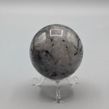Tourmalinated Quartz Sphere