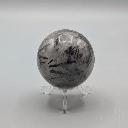 Tourmalinated Quartz Sphere