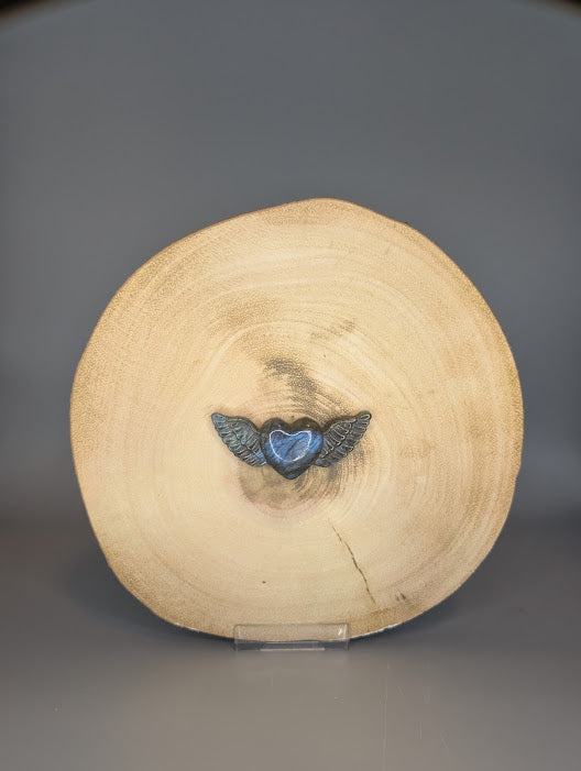 Labradorite Flying Heart Carving