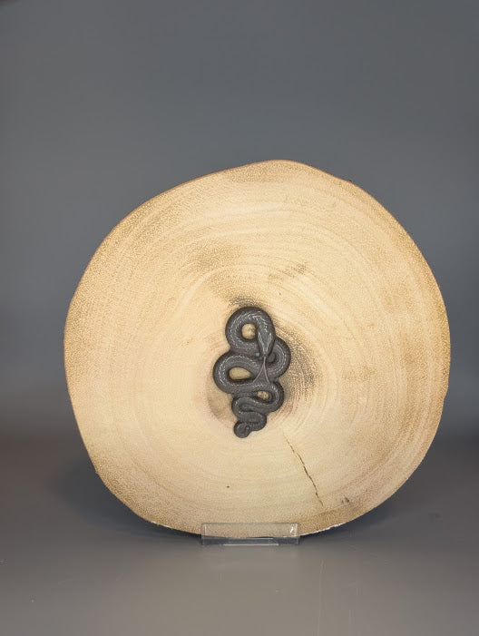 Obsidian Snake Carving