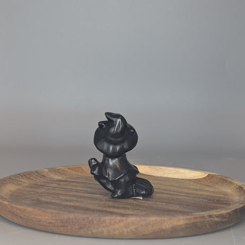 Witch Cat Carving