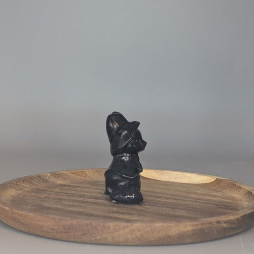Witch Cat Carving