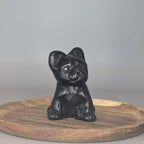 Obsidian Frenchie Carving