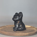 Obsidian Frenchie Carving