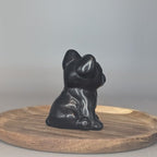 Obsidian Frenchie Carving