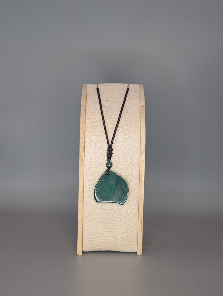 Malachite Slice Necklace
