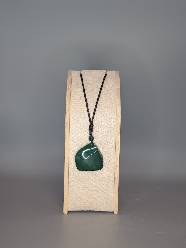 Malachite Slice Necklace