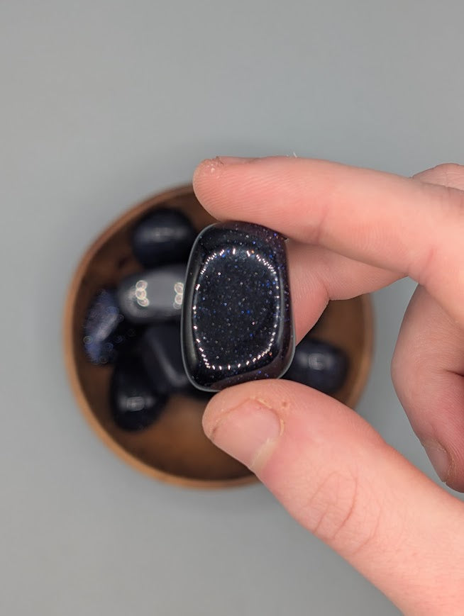 Blue Goldstone Tumble
