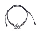 Black Celtic Triquetra Knot Cord Bracelet