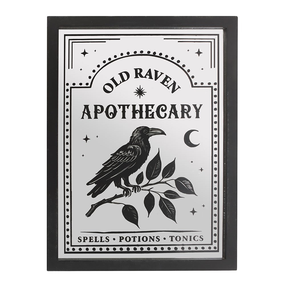 Old Raven Apothecary Mirrored Wall Art