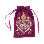 Sacred Sight Heart Velvet Tarot Bag